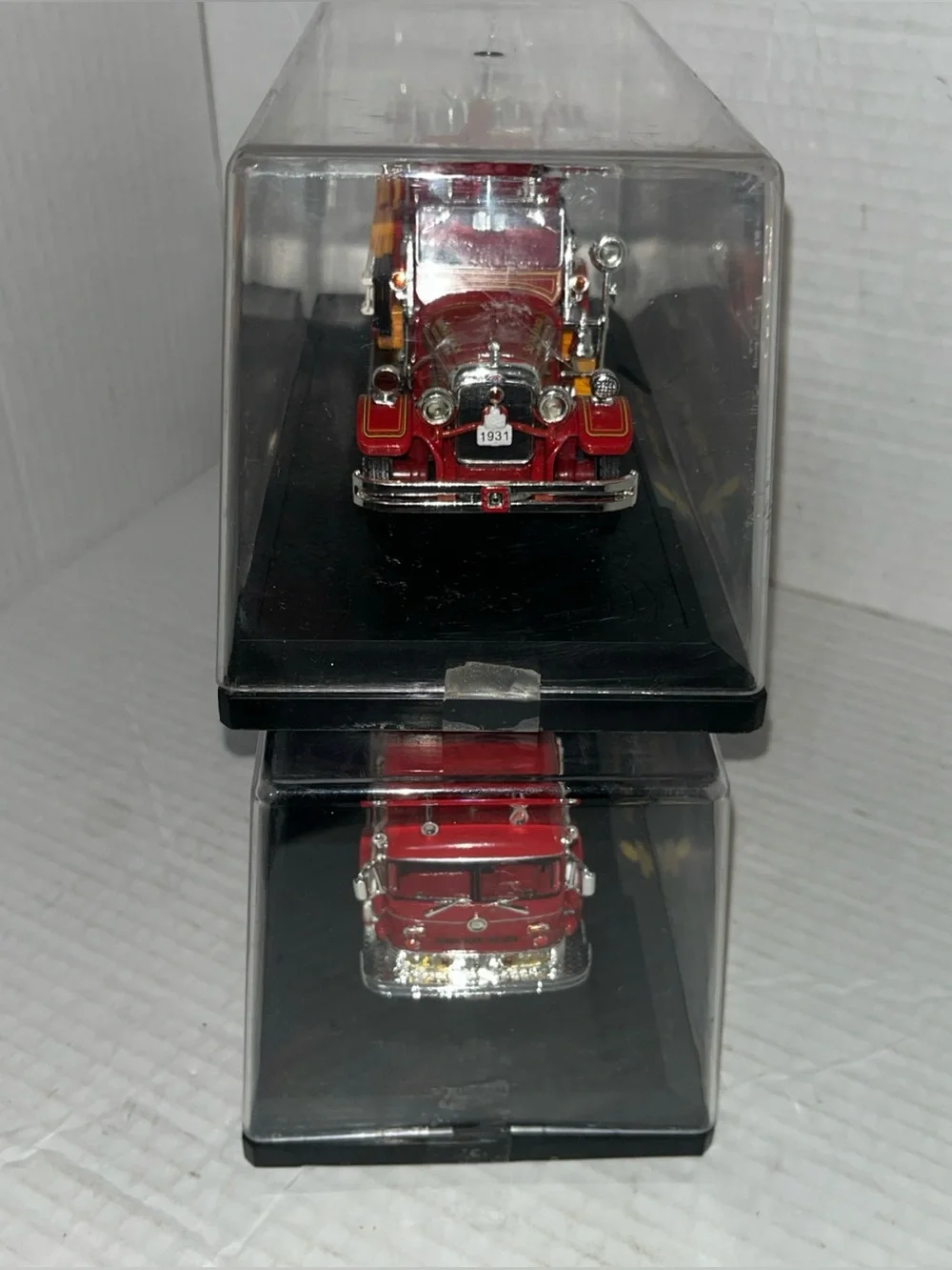 Lot 2 American Mint 1960 Mack & 1931 Seagrave Fire Truck Diecast Model No Box